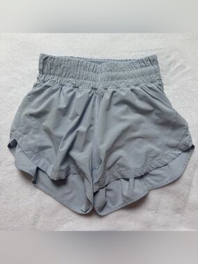 lululemon athletica Light Gray Elastic-Waist Running Shorts